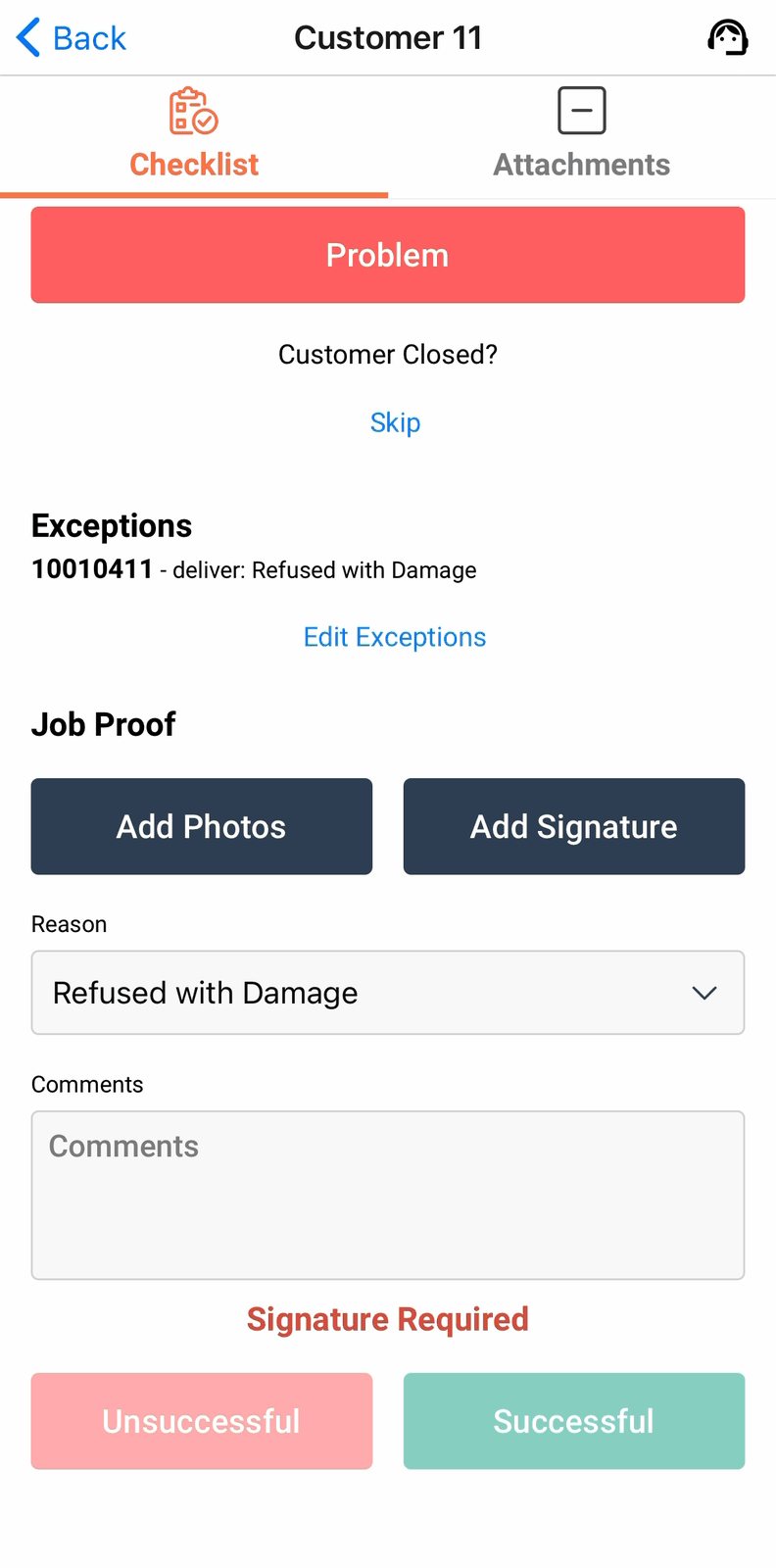 Job Proof carrying a refusal upward