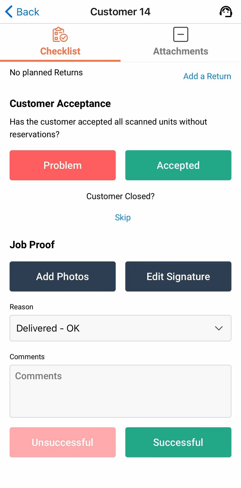 Job Proof once signed, the button reading Edit Signature