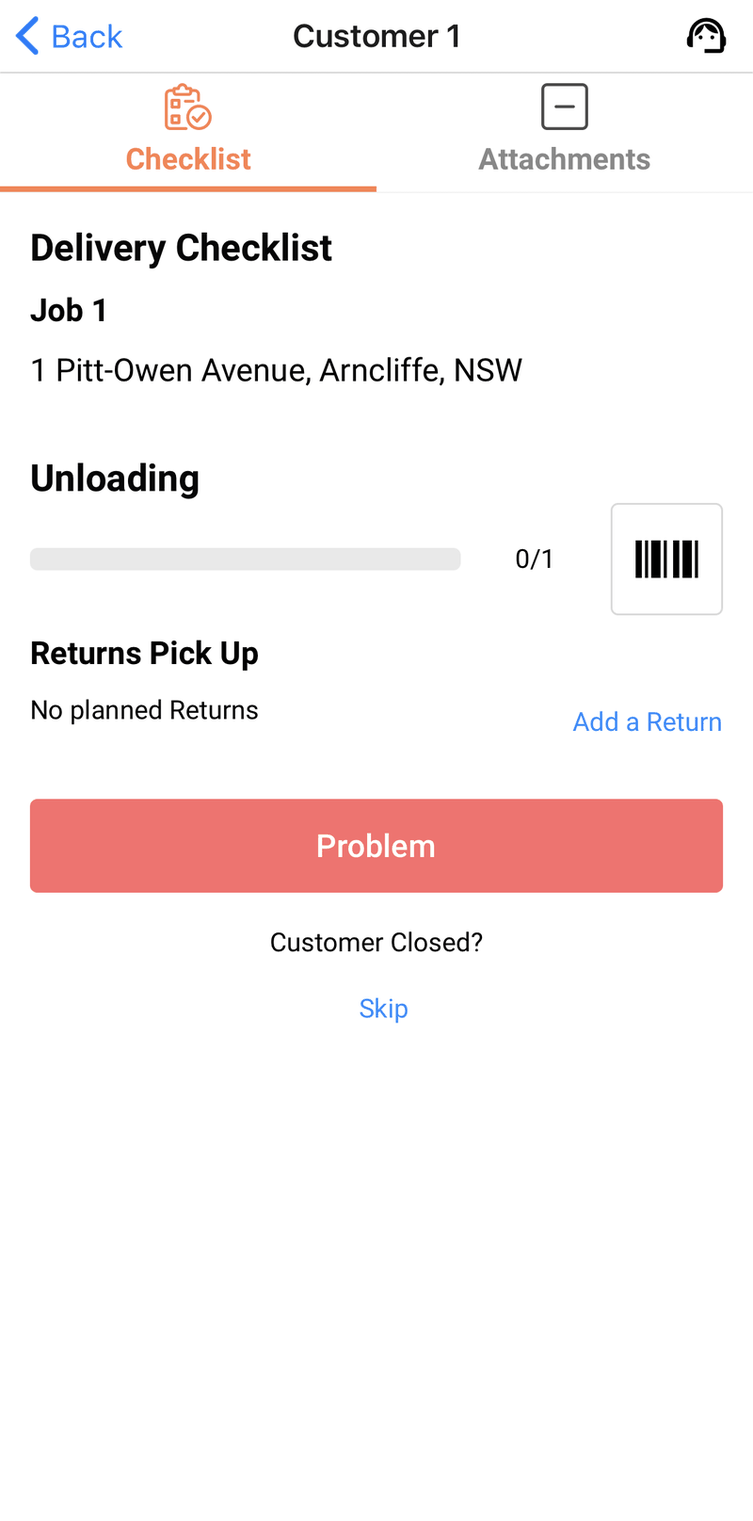 No planned Returns, with Add a Return beside it