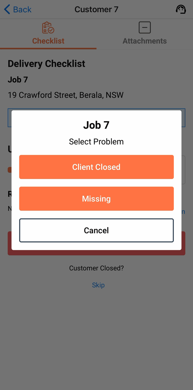 Select Problem: Client Closed or Missing