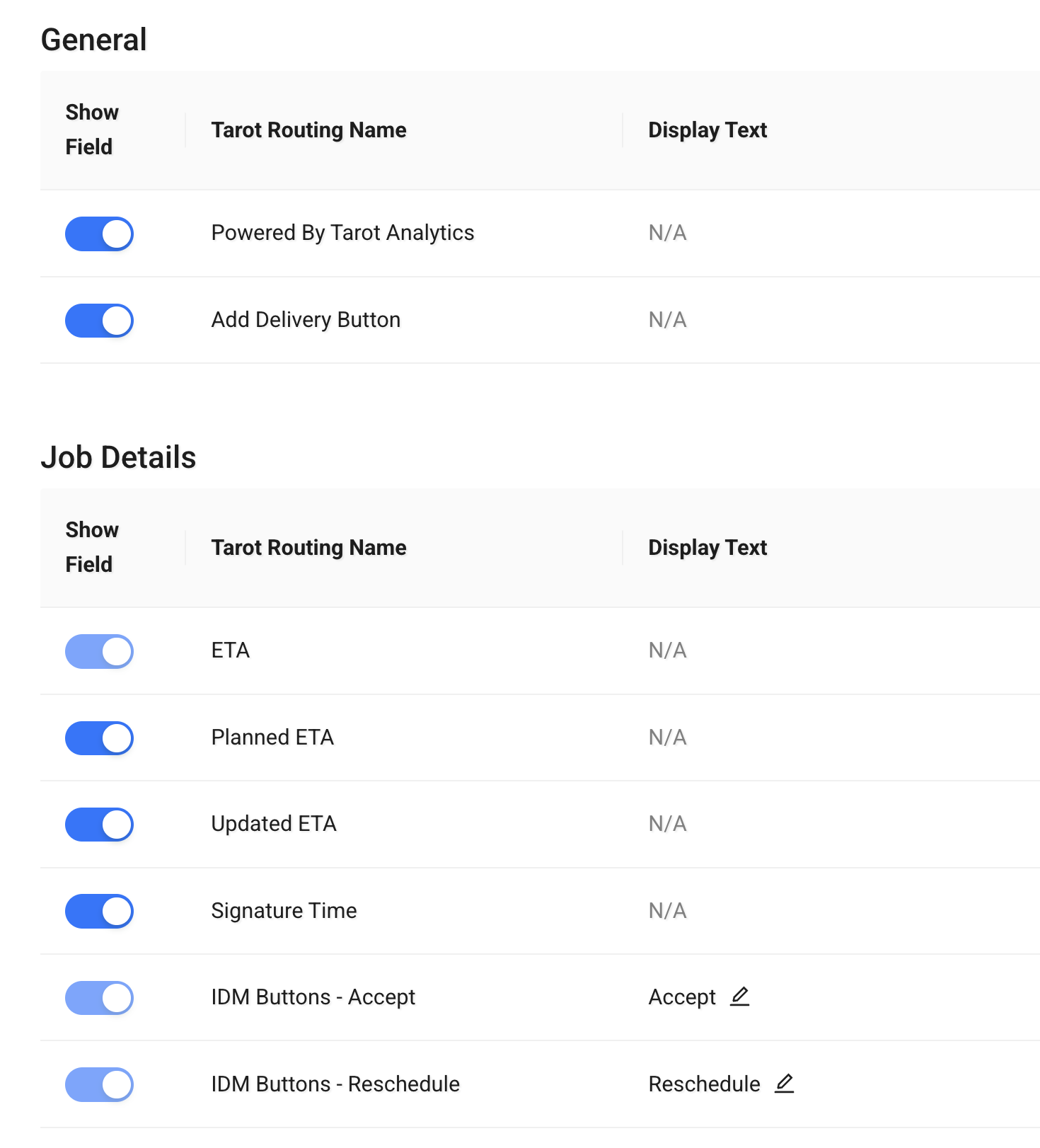 Delivery Tracking – Job Details + Milestones sections