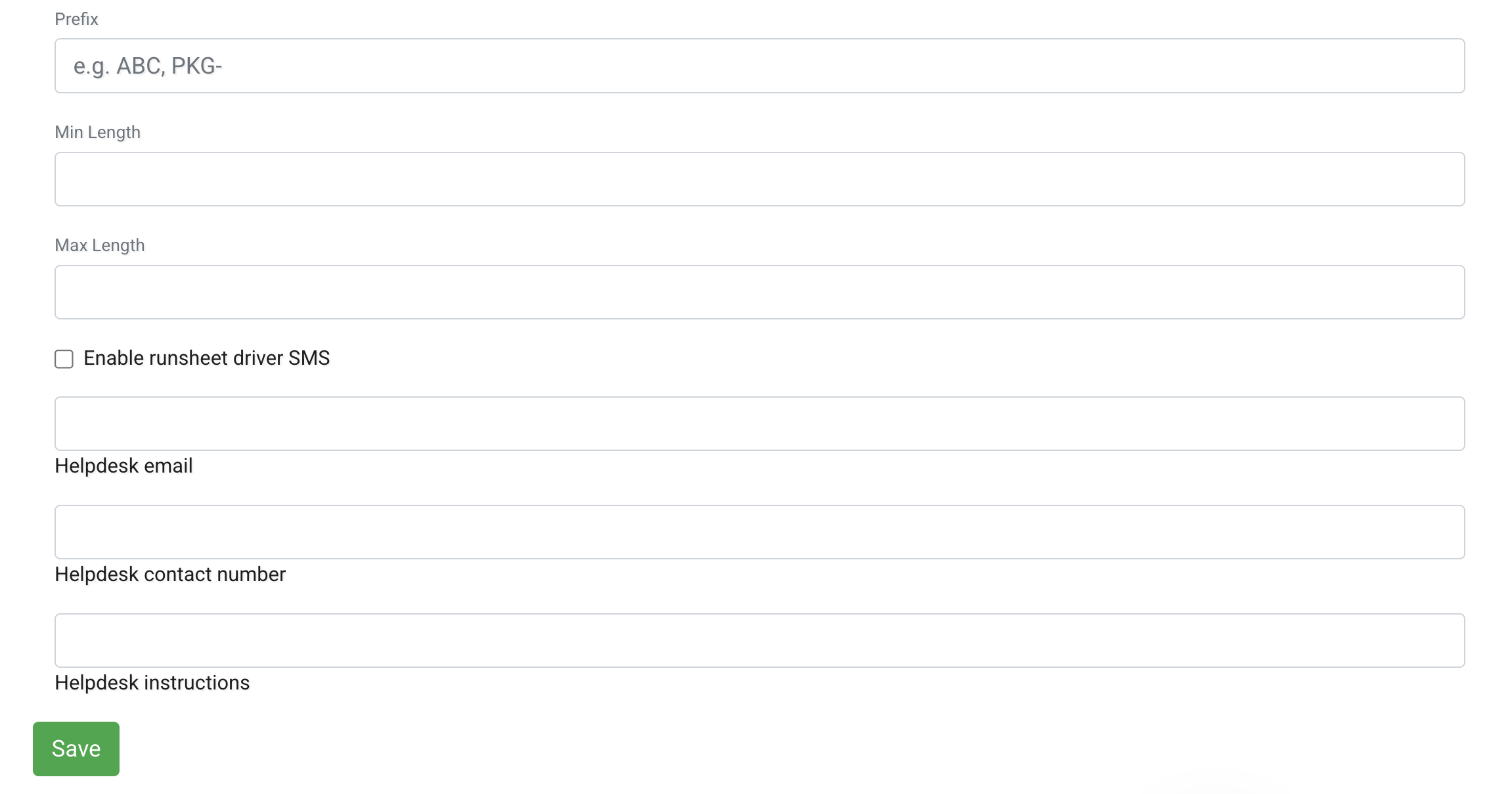 App Settings – bottom section