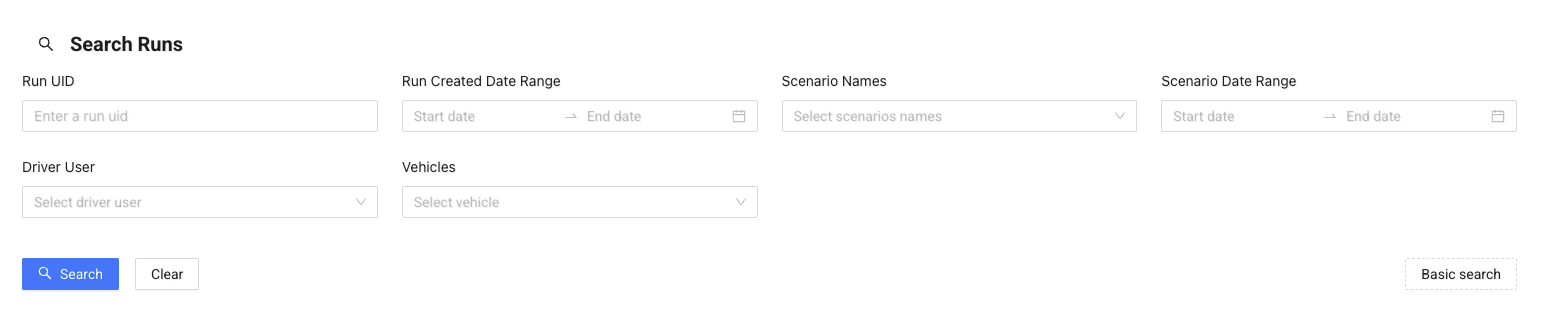 Run search advanced