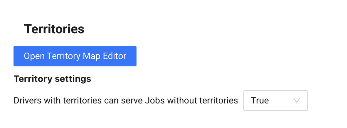 Territories page – top section